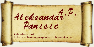 Aleksandar Panišić vizit kartica